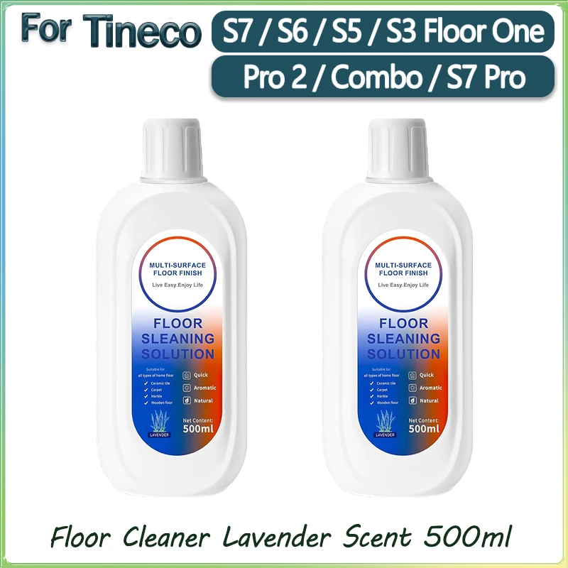 Płyn do czyszczenia podłóg do robotów sprzątających Tineco FLOOR ONE S3/ S5/Pro2/Combo/S7Pro, wszystkie serie, zapach lawendy, 500 ml