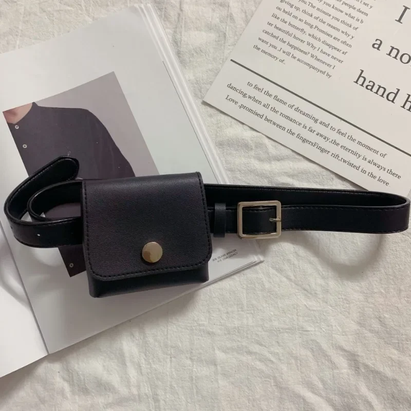 

New Fashion Retro Female Belt Waist Bag Trendy Small Vintage Leather Bag Detachable