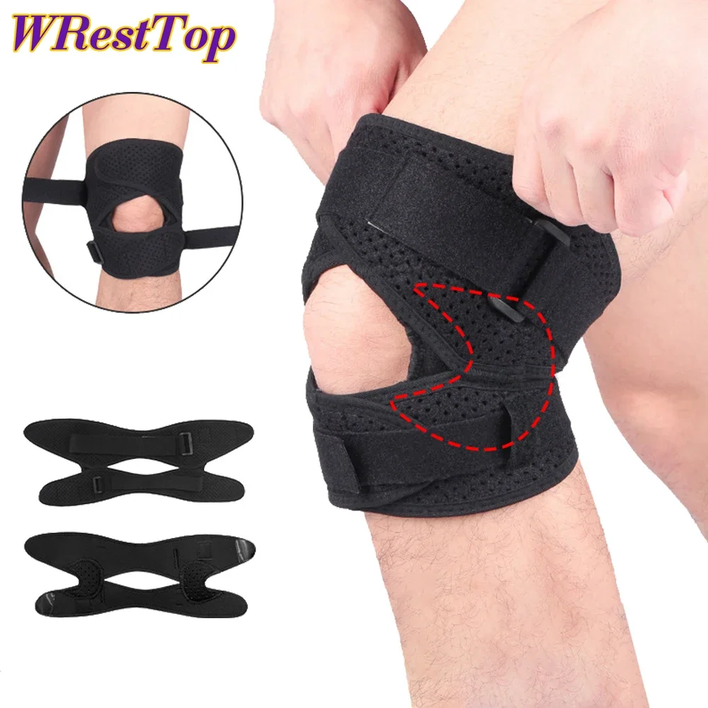 1Pcs Knee Brace Patella Tendon Support Strap for Meniscus Tear, Arthritis, Tendonitis, MCL, ACL, Pain Relief, Recovery, Running