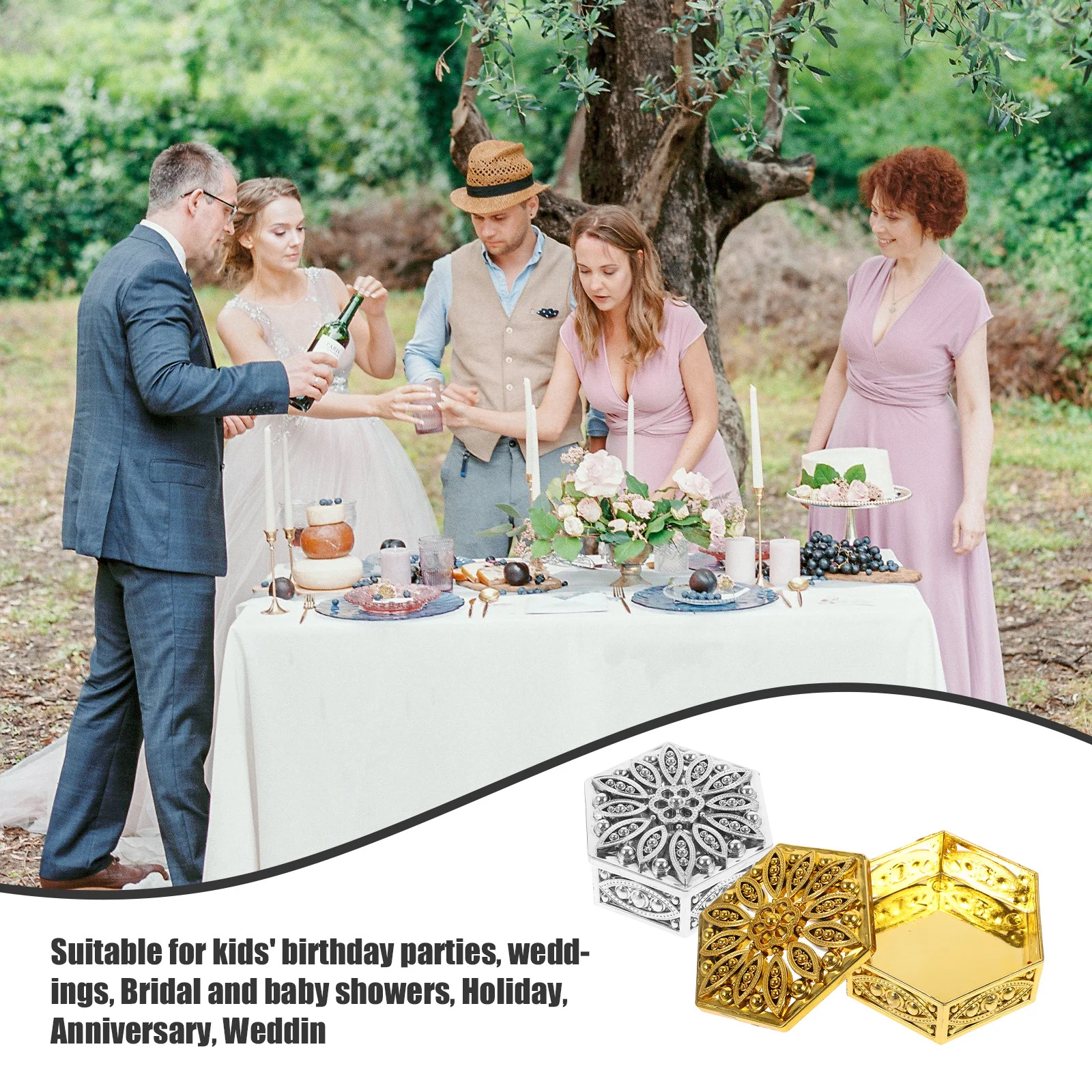 

24pcs Boxes for Candy Small Presents Party Holiday Jewelry Storage Decorative Packaging Gift Boxes For Candy Container