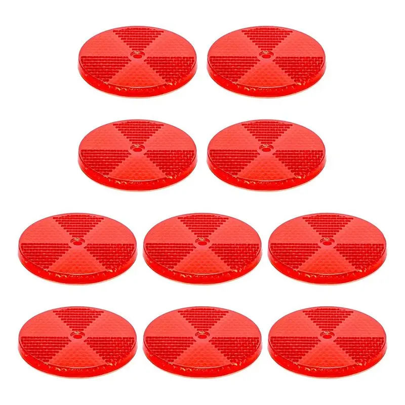 

AC23-передний круглый отражатель с центральным монтажным отверстием, упаковка из 10 шт. для подъездной дороги, забора, ворот, аксессуары для прицепа