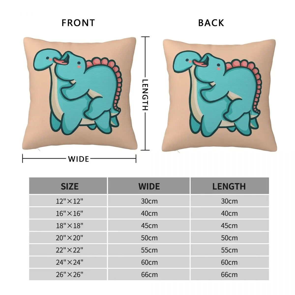 Dinosaurs Hug Attack Pillowcase Polyester Linen Velvet Printed Zip Decorative Home Cushion Cover 18