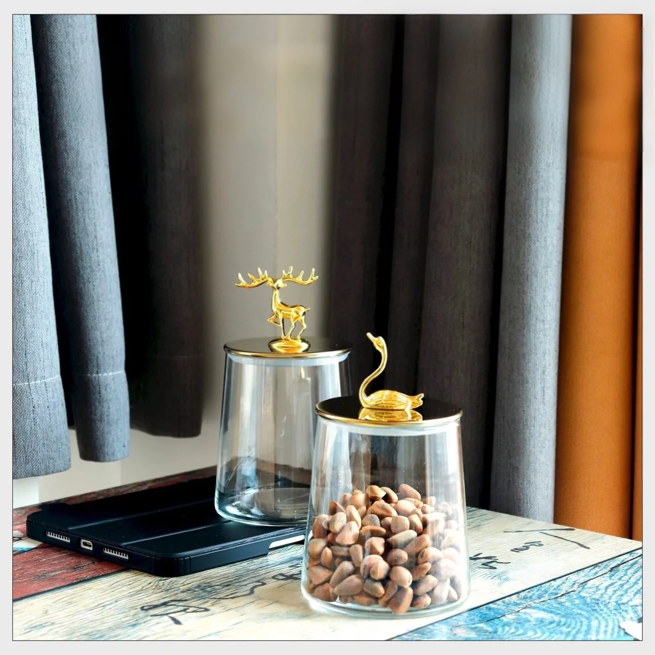 Glass Sealed Jar For Coffee Beans, Grains, White Sugar, Brown Sugar, Dried Fruits, Snacks, Moisture-proof Storage Jar