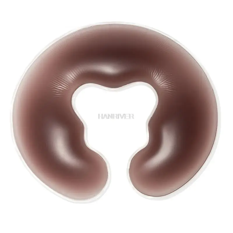 Bantal Pijat bentuk U Spa silikon lembut, 1 buah 700g, bantal Gel Spa pijat wajah rileks, bantal kereta pijat tubuh, perawatan kesehatan