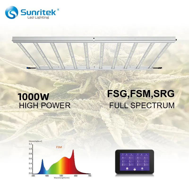 Sunritek 3.0 umol/J 1000W 4*6ft hydroponic uv ir full spectrum lm301B 301H Indoor Plants Grow lights LED Grow Light