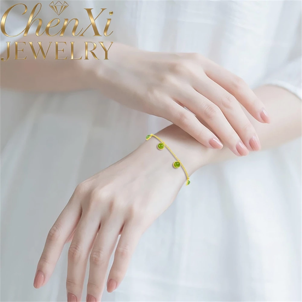 Natural Old Hetian Jade Beryl Egg-Shaped Bracelet Made Of S925 Silver Suitable For Women Fashionable High-End Ideal Gift Jewelry