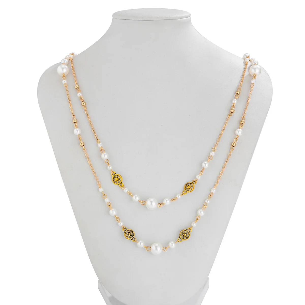 

Ele Long Faux Pearl Nelace for Women Vintage Ethnic Sle INS Star Tassel Sweater Chain Layering Jewelry Accories