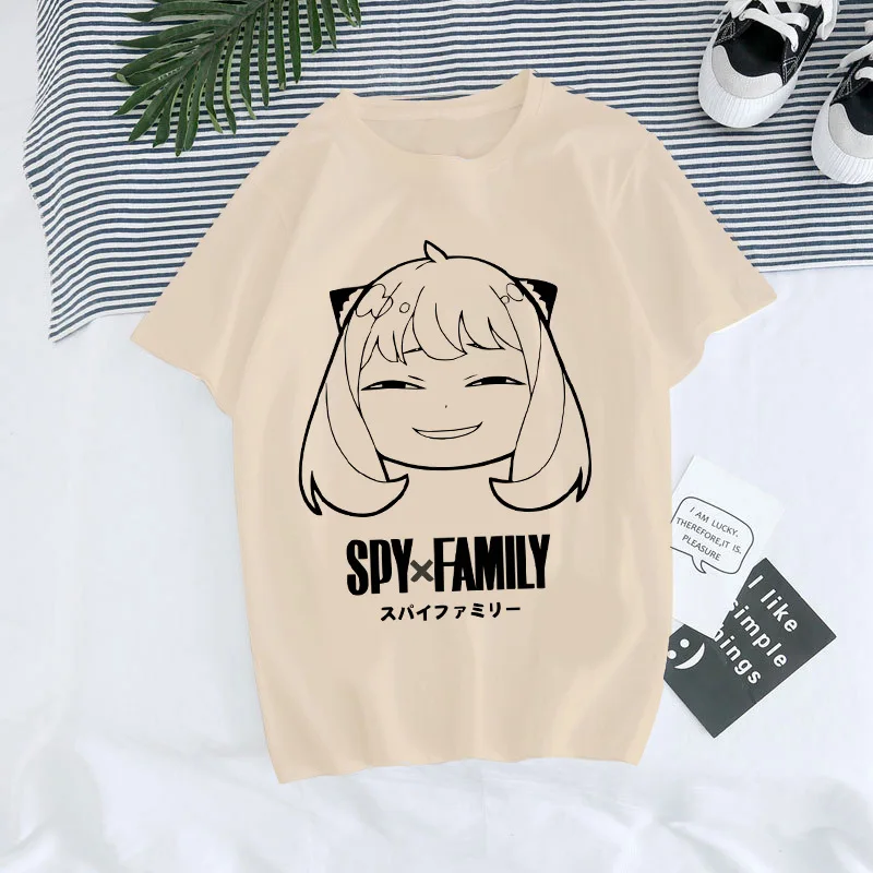 Japanese Anime Spy X Family Anya Forger Graphic Print T Shirt Streetwear Men Women Fashion Short Sleeve Unisex T Shirt Tops