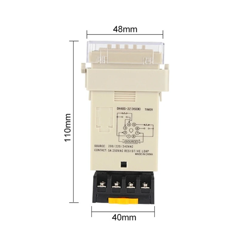 DH48S-2Z 0.01S-99H AC110V 220V DC12V 24V リピートサイクルタイマー タイムリレー