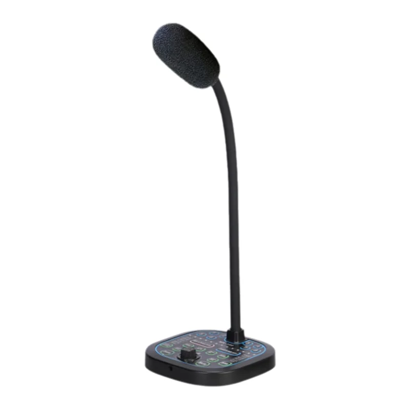 

ABSQ-New MK100 Voice Changer,Live Voice Card Voice Changer, Handheld Microphone Voice Changer Sound Card Voice Changer