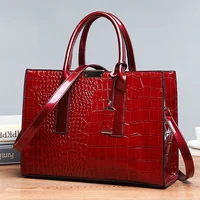 Luxury Crocodile Pattern Handbag ，Women Large Capacity Shoulder Bag， PU Leather Top-handle Bag， Brands Crossbody Bag Totes sac - Image 2