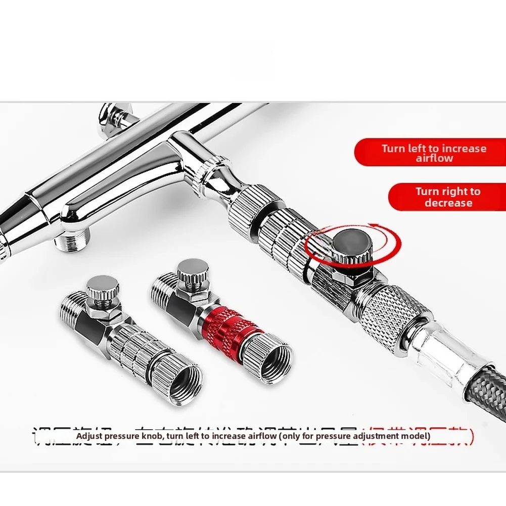 Airbrush Quick Release Air Control Fitting Adapter 1/8 In Hose Connection Precision Airflow Control Ergonomic Knob Design