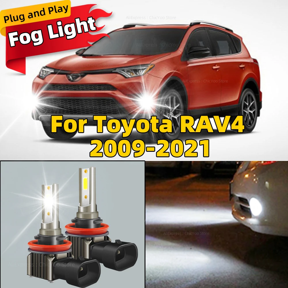 

2 шт. светодиодные автомобильные лампы Canbus высокой мощности для противотуманных фар H8 H9 H11 для Toyota RAV4 2009-2021