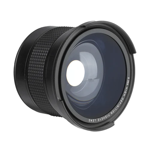 Imagen 2 del producto Lente gran angular para cámara SLR DSLR, lente de ojo de pez de 58MM y 0,35x, color negro