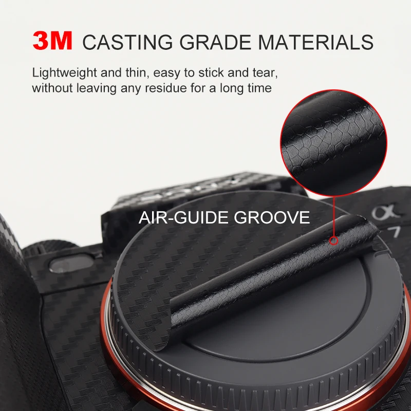 UCONS Camera Skin Sticker for Sony A7M4 Decals Camouflage Black Sweatproof Anti-scratch Protective Skin for SONY A7M4