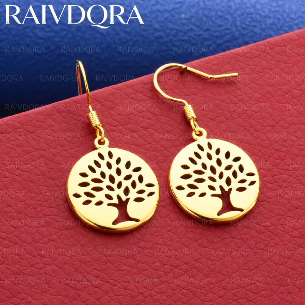 18K Gold Plated Earrings Oblate Hollow Shape Drop Earrings For Women Jewelry Fashion Party and Daily Wear