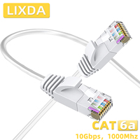 CAT 6A Network Internet Slim Cable 10Gbps RJ45 LAN Cable Patch Cord for PS4/5/6 Modem Router Gaming PC Xbox