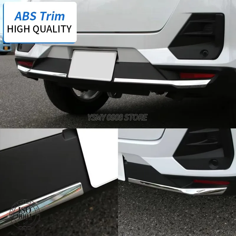 2 PCS Rear Bumper Guard Cover Trim for Toyota Raize High Quality ABS Chrome Car Styling External Accessories