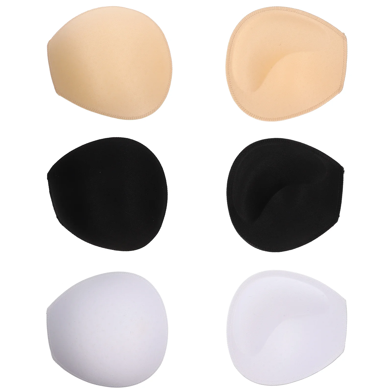 

3 Pairs Sponge Pad Breast Insert Women Inserts Padding Liner Removable Cotton