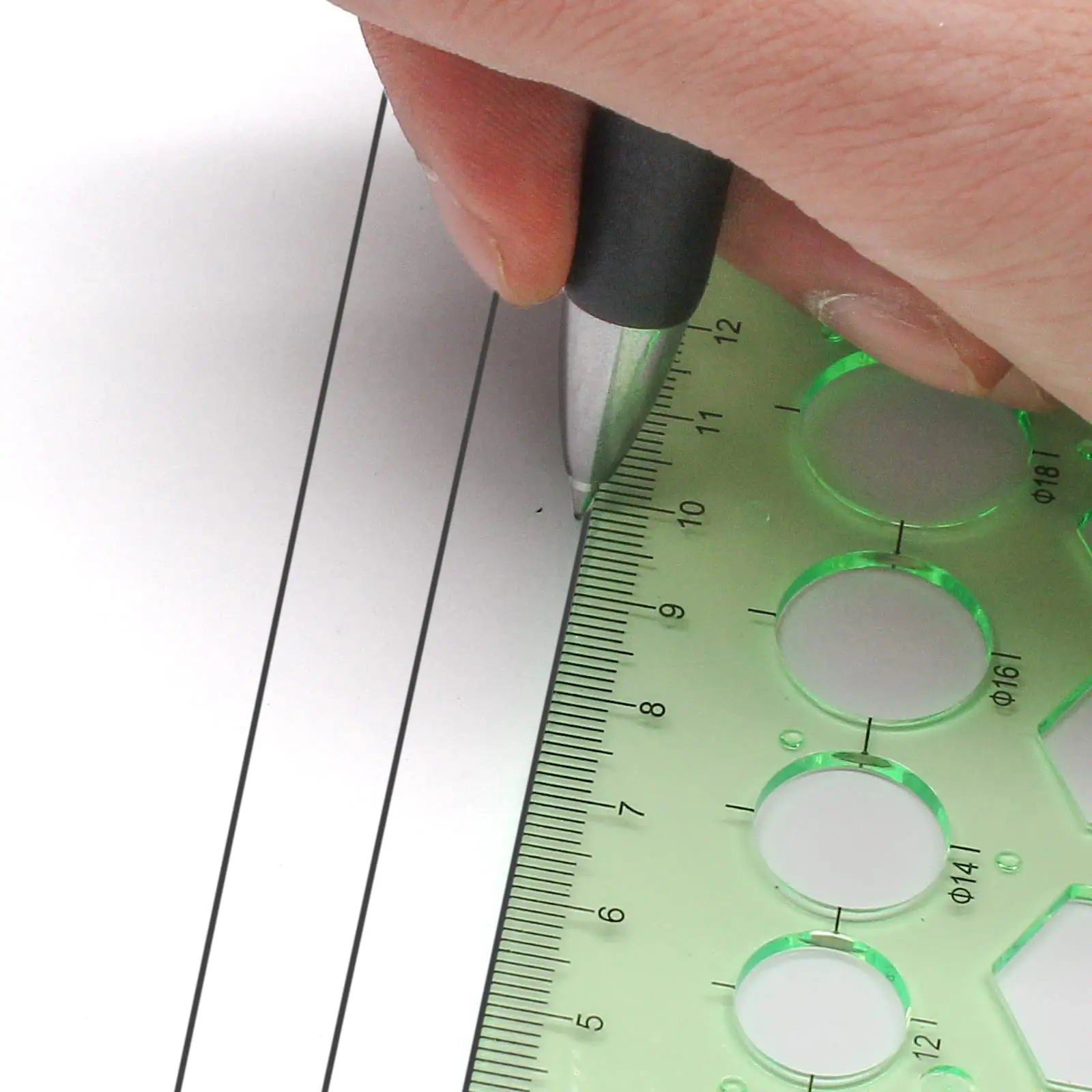 1PC round template measuring geometry template for offices and schools, building templates, drawings, etc.