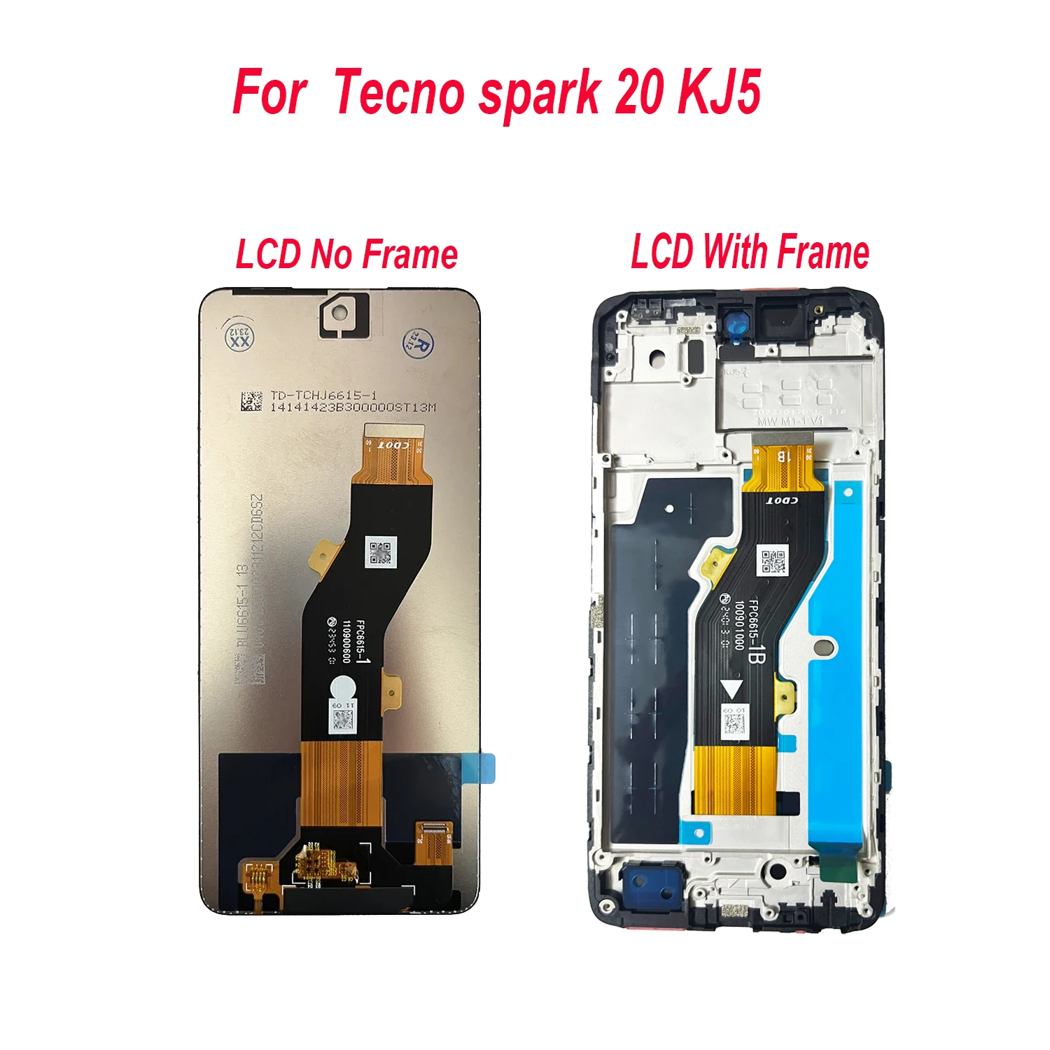 For Tecno Spark 20 LCD Display Touch Screen Digitizer Assembly Parts