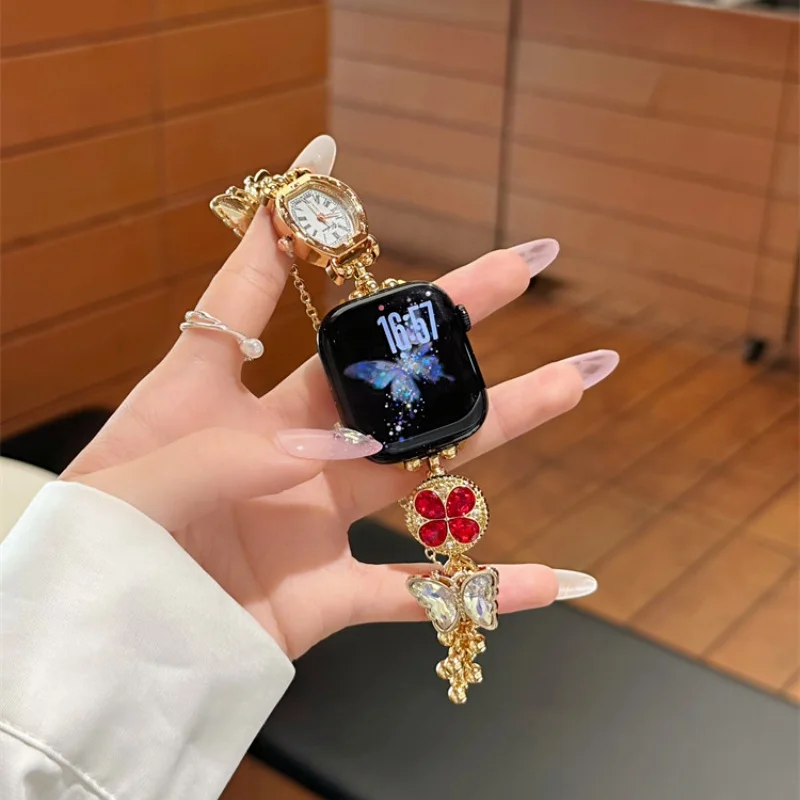 

Love metal chain for Apple iWatch strap 38mm 40mm 41mm 42mm 44mm 45mm 49mm fashionable strap