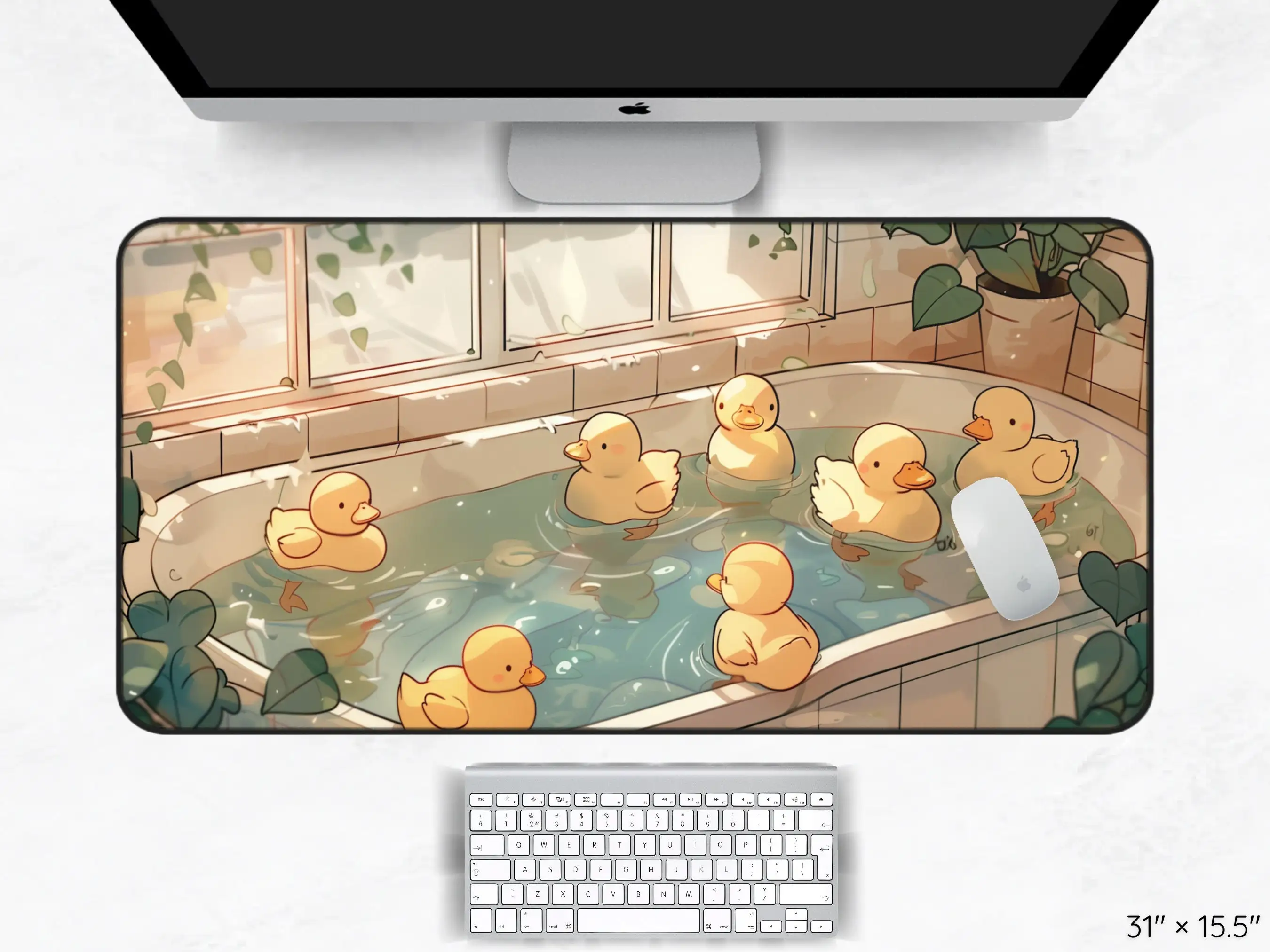 

Cute Duck Mouse Pad, Adorable Kawaii Desk Mat, Aesthetically Pleasing Desk Mats, Cute Anime Deskmat, A Perfect Gift for Friends.