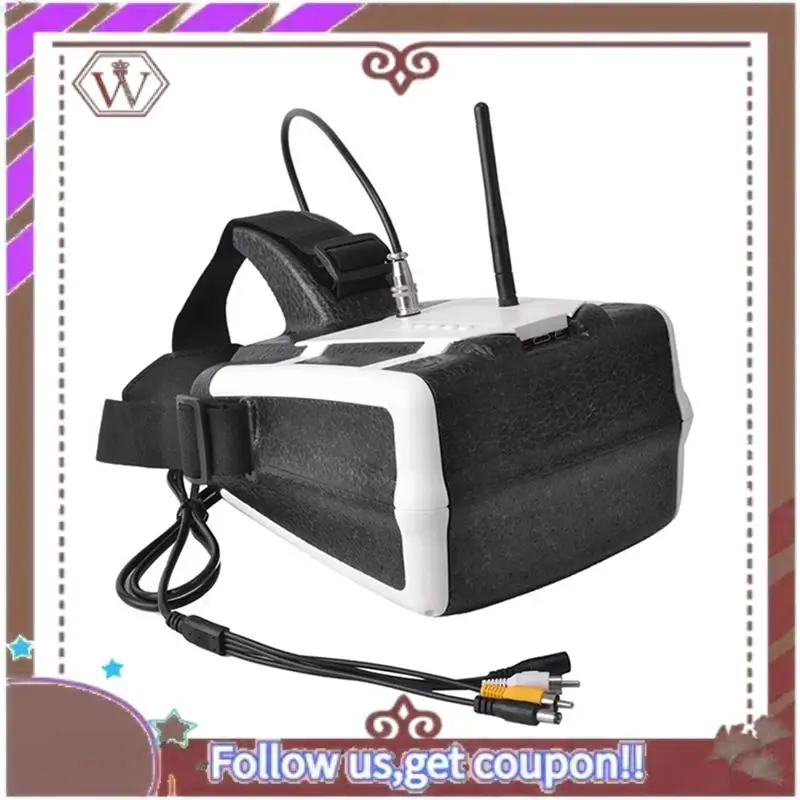 ABBG-5.8G FPV Goggles 7-Inch Display Receiver 1280X800 40CH -Compatible FPV Video Goggles For FPV Drones EU Plug