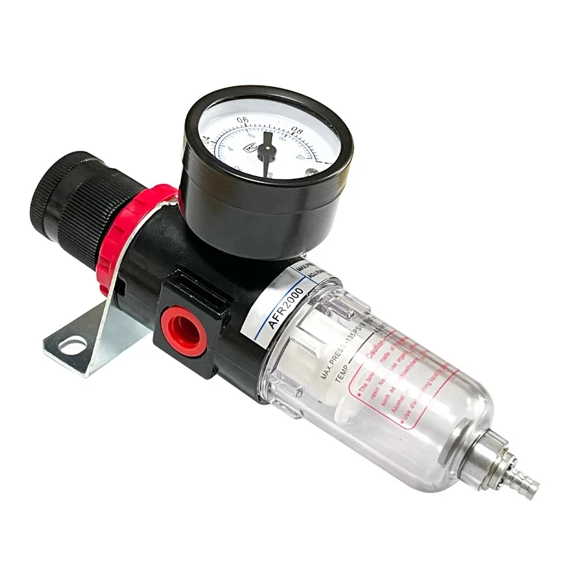 

AFR2000 1/4" Air Compressor Oil Water Separator Filter Regulator Air Source Processor Manual Drainage