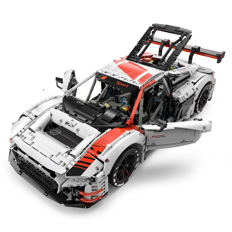 IN STOCK 1:8 MOC Technical Remote Control Sports Car R8 Building Blocks Bricks Model Assembling Toys for Children Birthday Gift