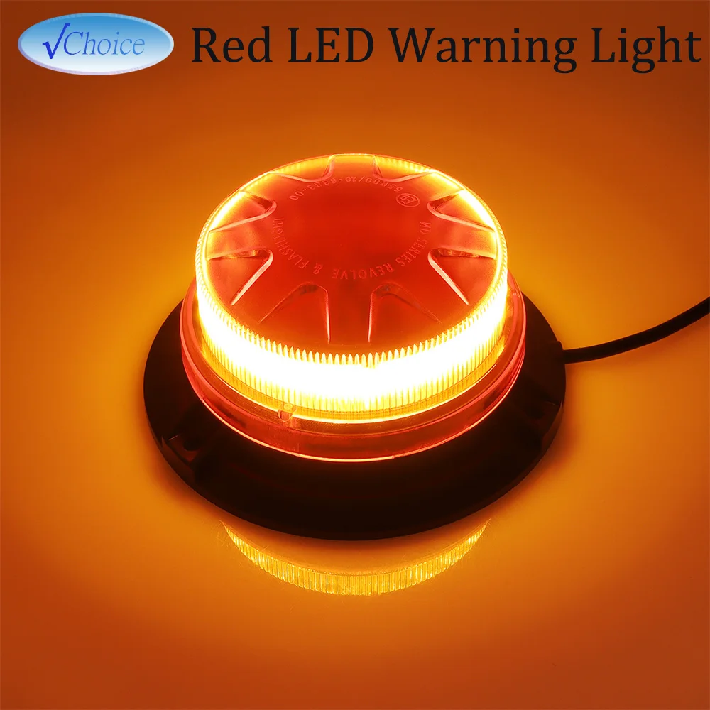 12V/24V Red 24 LED CarMulti Form Flashing Warning Light Emergency Strobe Lights Flashing Warning Beacon Light Safety Signal Lamp