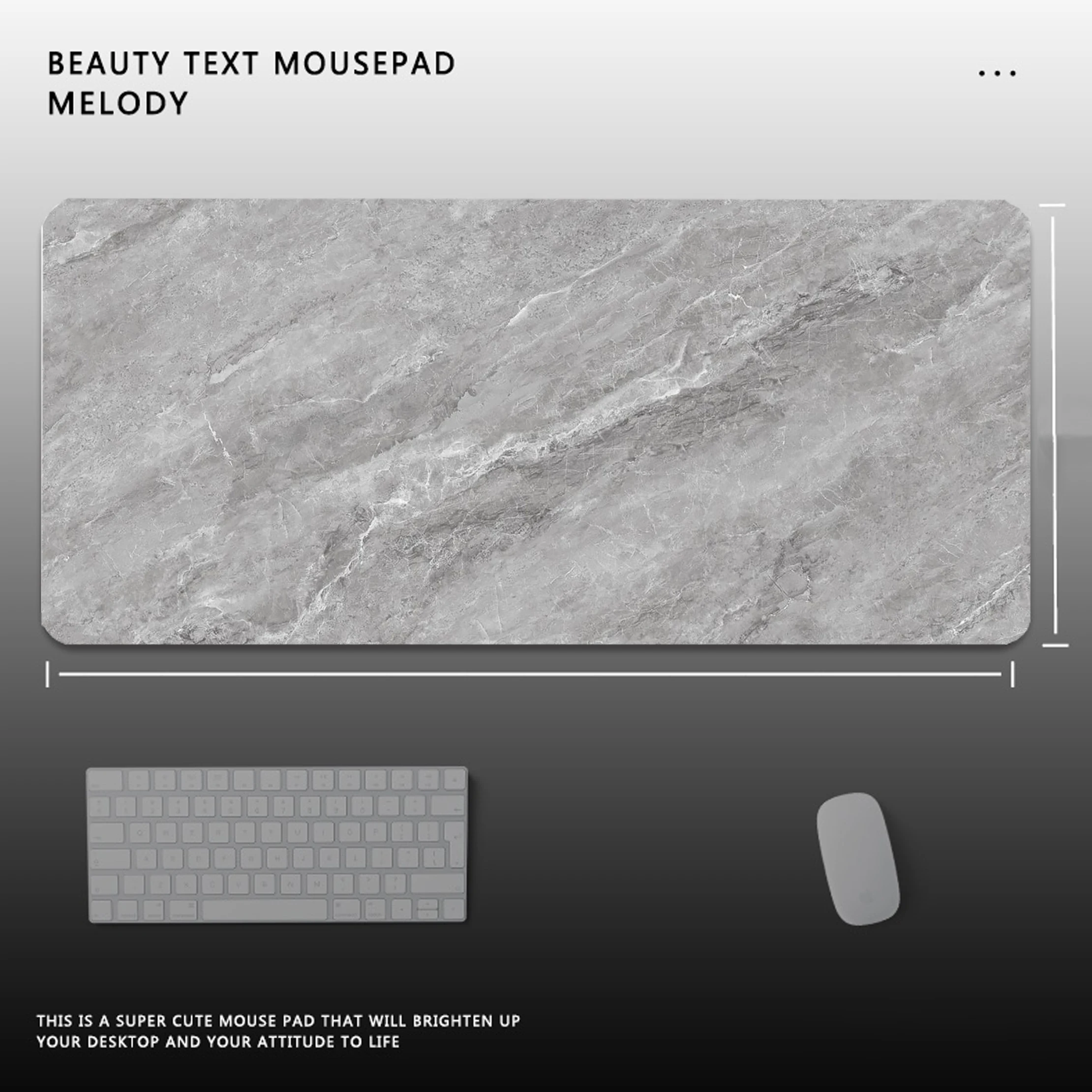 

Gray Marble Mouse Pad 900x400mm Overlocked Mousepad Xxl Desktop Keyboard Table Pad Gray Series Desk Mat Computer Accessories