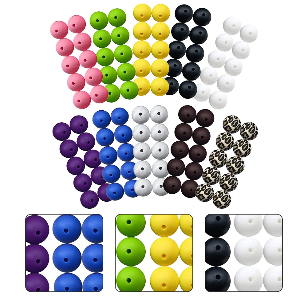 

100Pcs Silicone Beads Pineapple Design Multi Color Soft Jewelry Making Beads DIY Crafts Accessories for Bracelets Necklaces