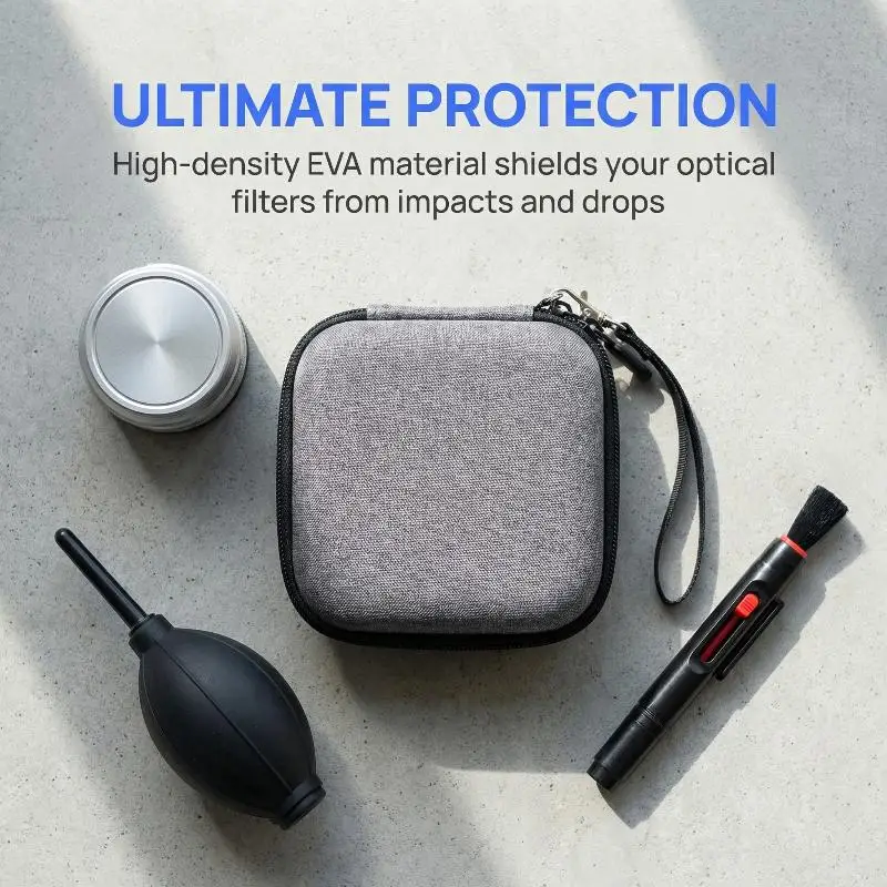 Camera Lens Hard Filter Storage Case Box Water Resistant Shockproof Dust Proof Carrying Bags Expanding Dividers