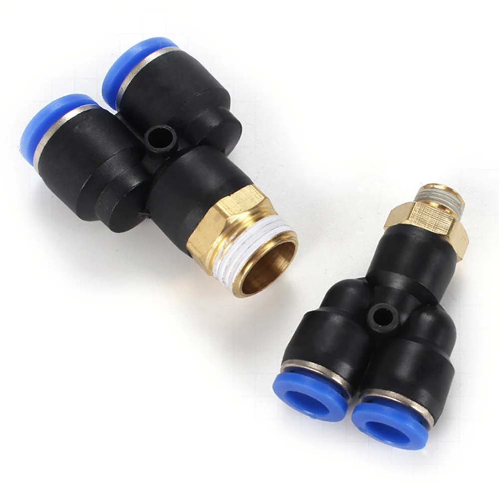 PX Pneumatic Components Quick Connector PU Tube Hose Quick Connector 4mm 6mm 8mm 10mm 12mm Male Thread 1/8