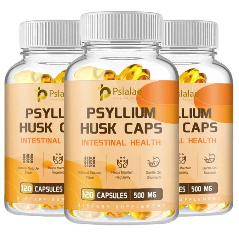 

Psyllium Husk Capsules, Good for Gut Health, Cleansing, Detoxification, Digestive System, Non-GMO