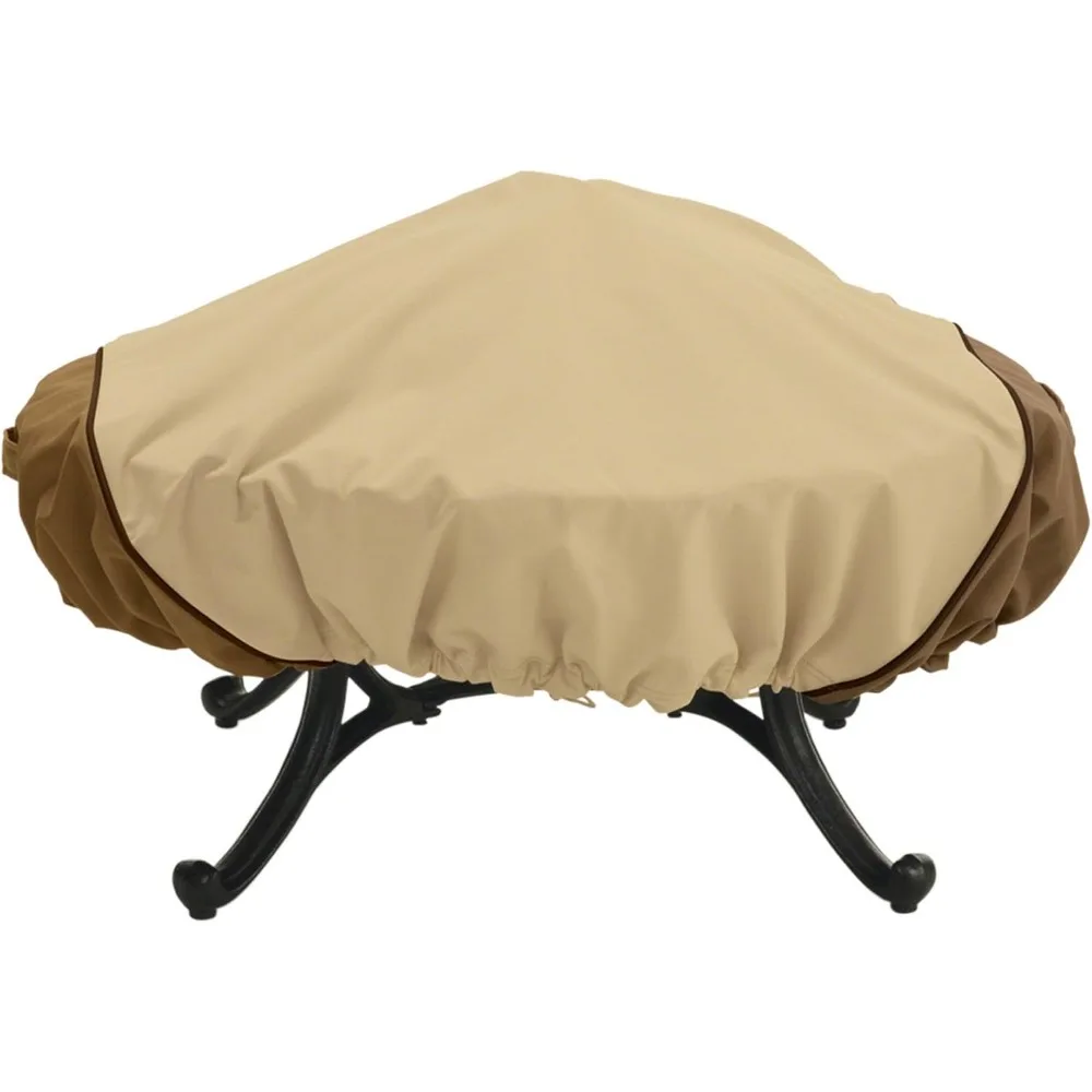 

Водонепроницаемый чехол для круглого костровища диаметром 60 дюймов, чехол для садовой мебели, с водонепроницаемой и брызгозащитной ламинированной подкладкой сзади.