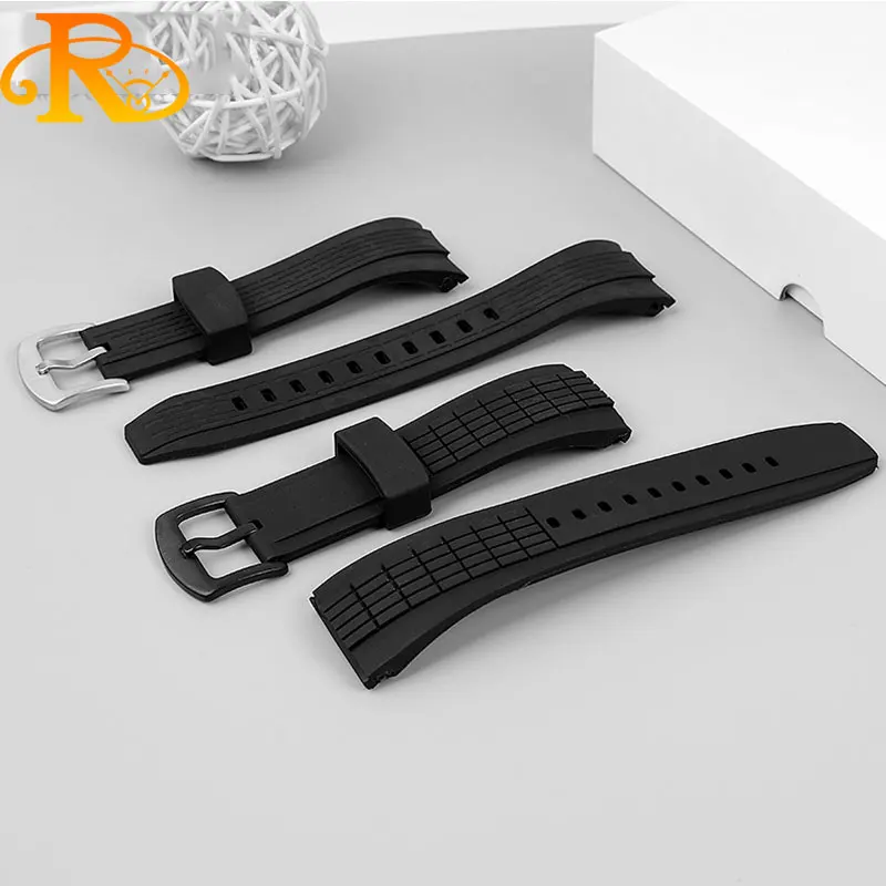 26mm Black Silicone Strap For Seiko VELATURA/SRH 006 013 SPC007J1 SNAE17 men\'s Sports rubber watchband Watch accessories