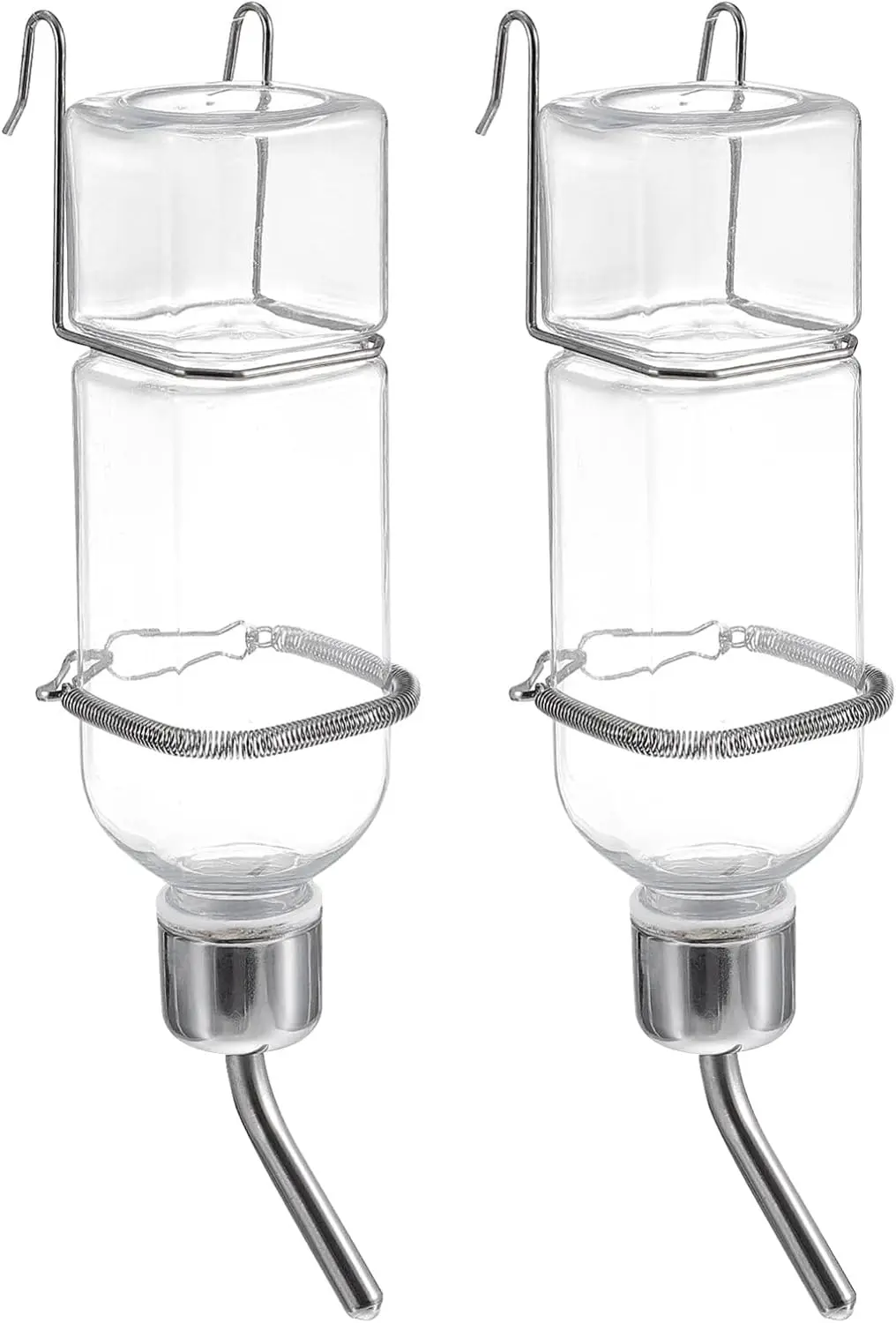 

2 Pcs 180ml Guinea Pig Water Bottle: Plastic Automatic Rabbit Water Feeder Hanging Fountains No-drip Pet Drinking Bottle Springs