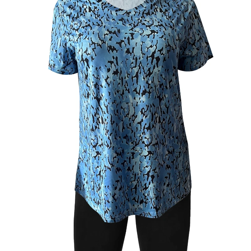 Shorts Hose Set Frauen Zwei Stück Sets Passenden Sets Drucken Tops Y2k Streetwear Elegante Splice Kurze Hosen Hohe Taille Sommer Strand