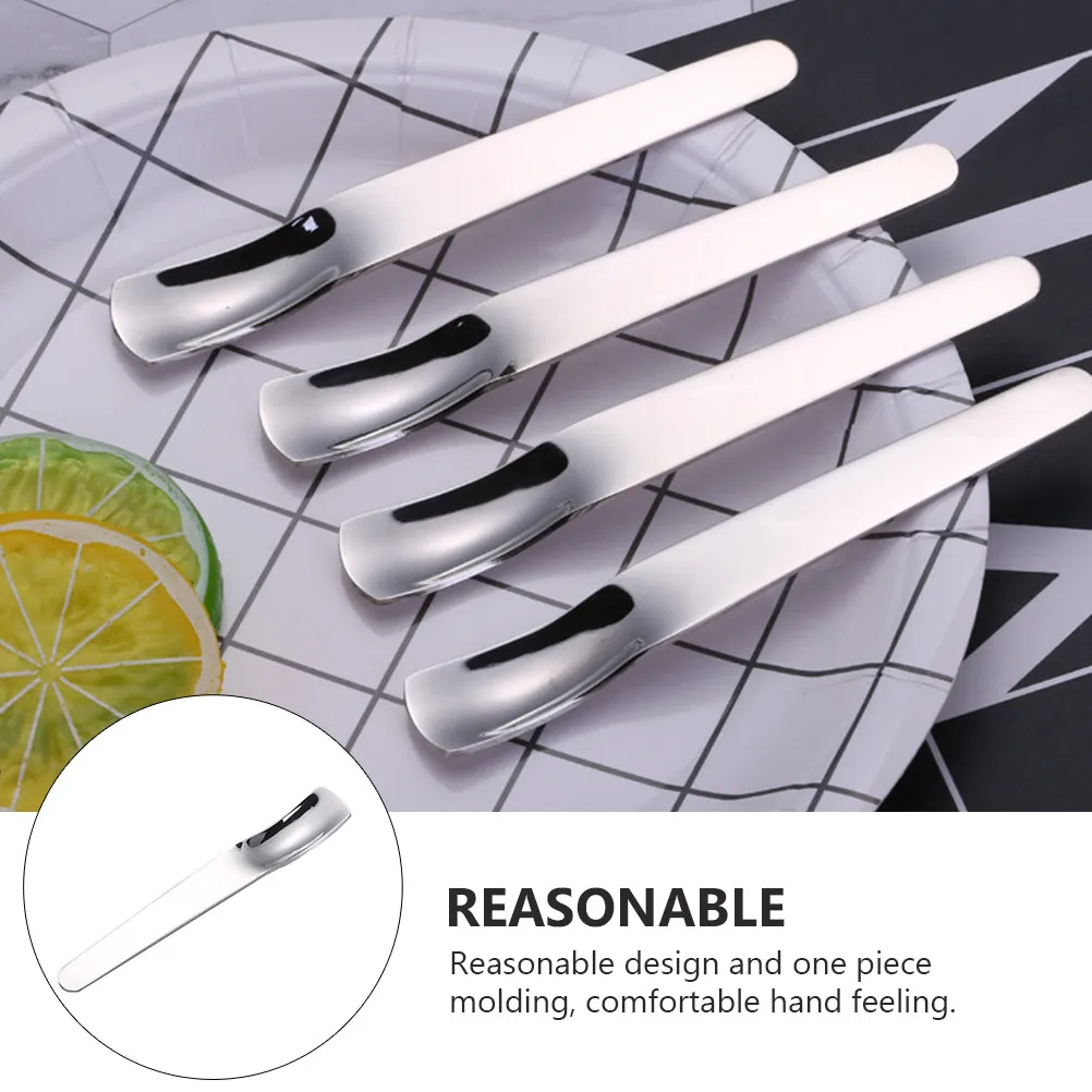 5 Stück Kaffeerührer aus Edelstahl, Eiscreme-Dessertlöffel für Kuchen, Küche, Frühstück, Eier, Servierwerkzeuge