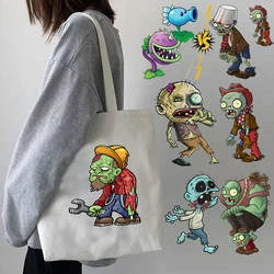 Anime Plants Vs. Zombies Game Iron on Patches for Clothing DIY T-shirt Heat Transfer Patch Clothes Custom Vinyl Sticker Gift