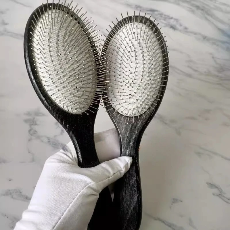 

Расческа для ухода за волосами из массива ясеня 2026 года для экспорта в США, с массажной подушкой Xinke и гальванизированной сталью