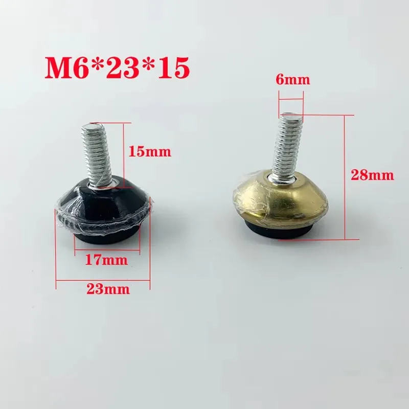 4PCS/Lot Furniture Levelers, Adjustable Furniture Legs, Table Levelers and Chairs Levelers, M6 Thread, 15mm Thread Length