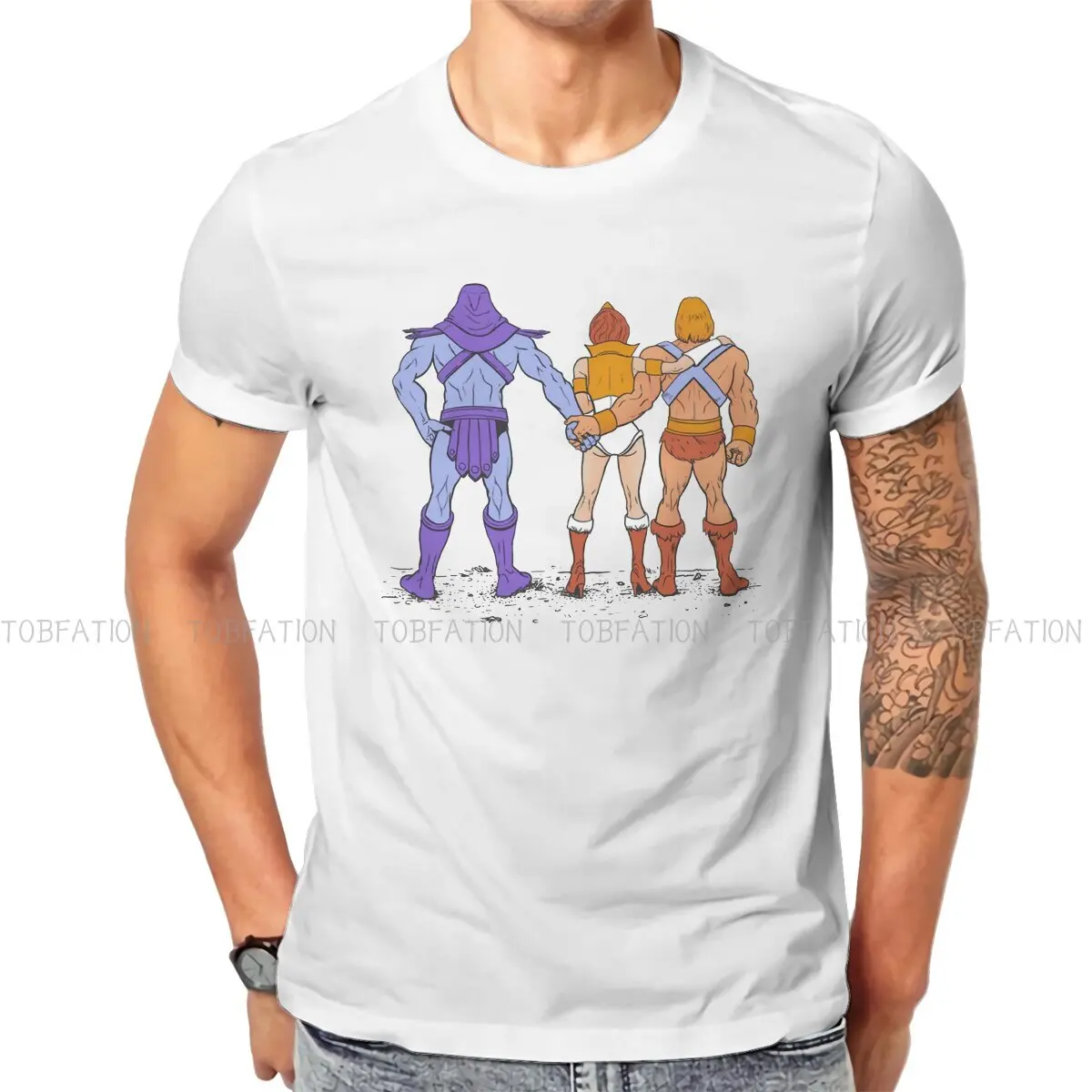 He Man and the Masters of the Universe 50 SHADES OF GRAYSKULL Tshirt Men Tops Vintage Clothing Harajuku Polyester T Shirt