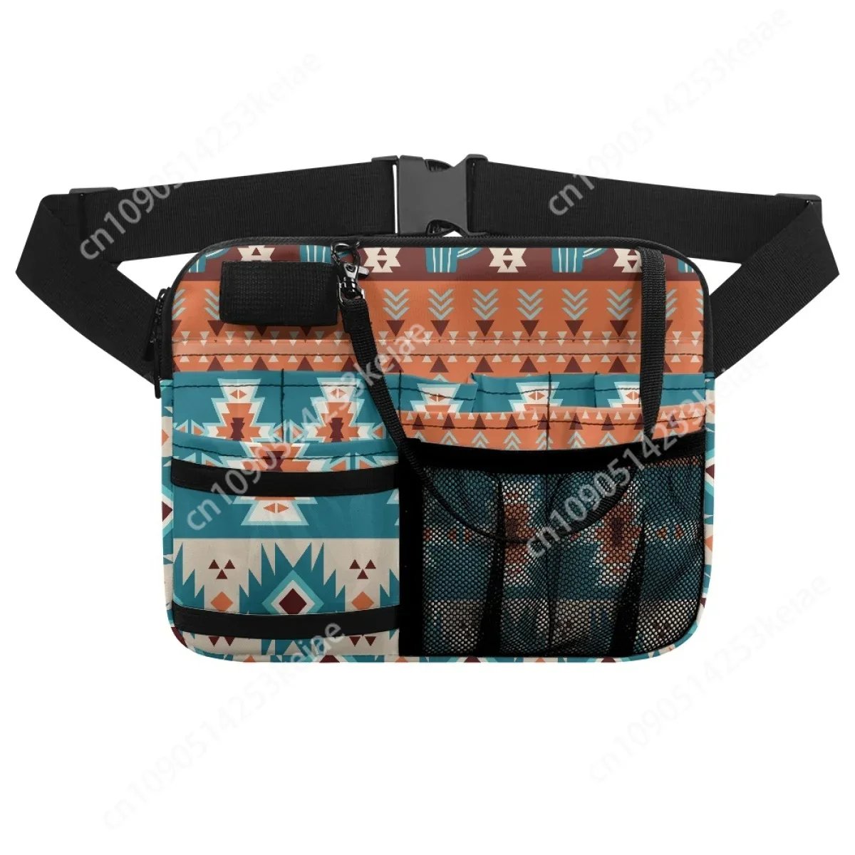 Luxury Tribal Ethnic Design Fashion Waist Bag Hospital Work Portable Adjustable Belt Bag Multi Pocket Medical Tool Storage Pouch