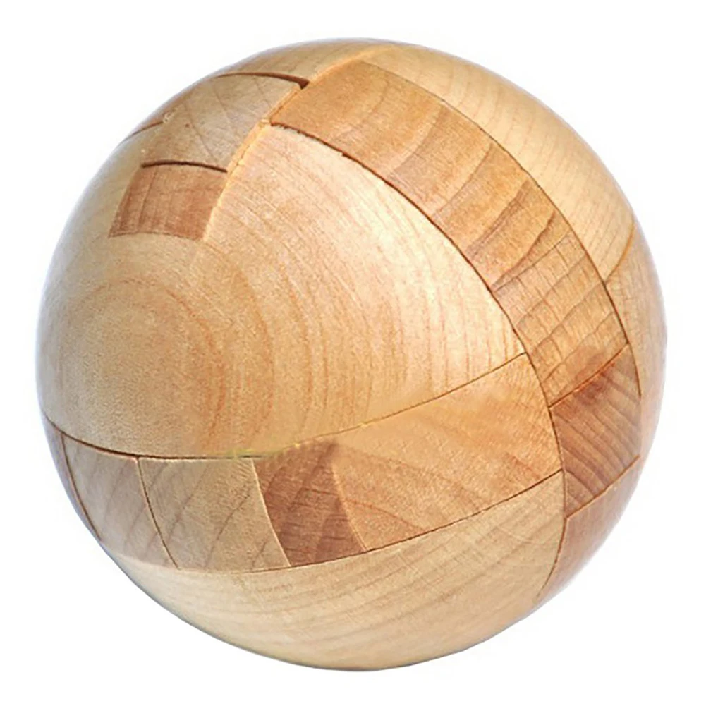 Wooden Puzzle Magic Ball Brain Teasers Toy Intelligence Game Sphere Puzzles For Adults/Kids