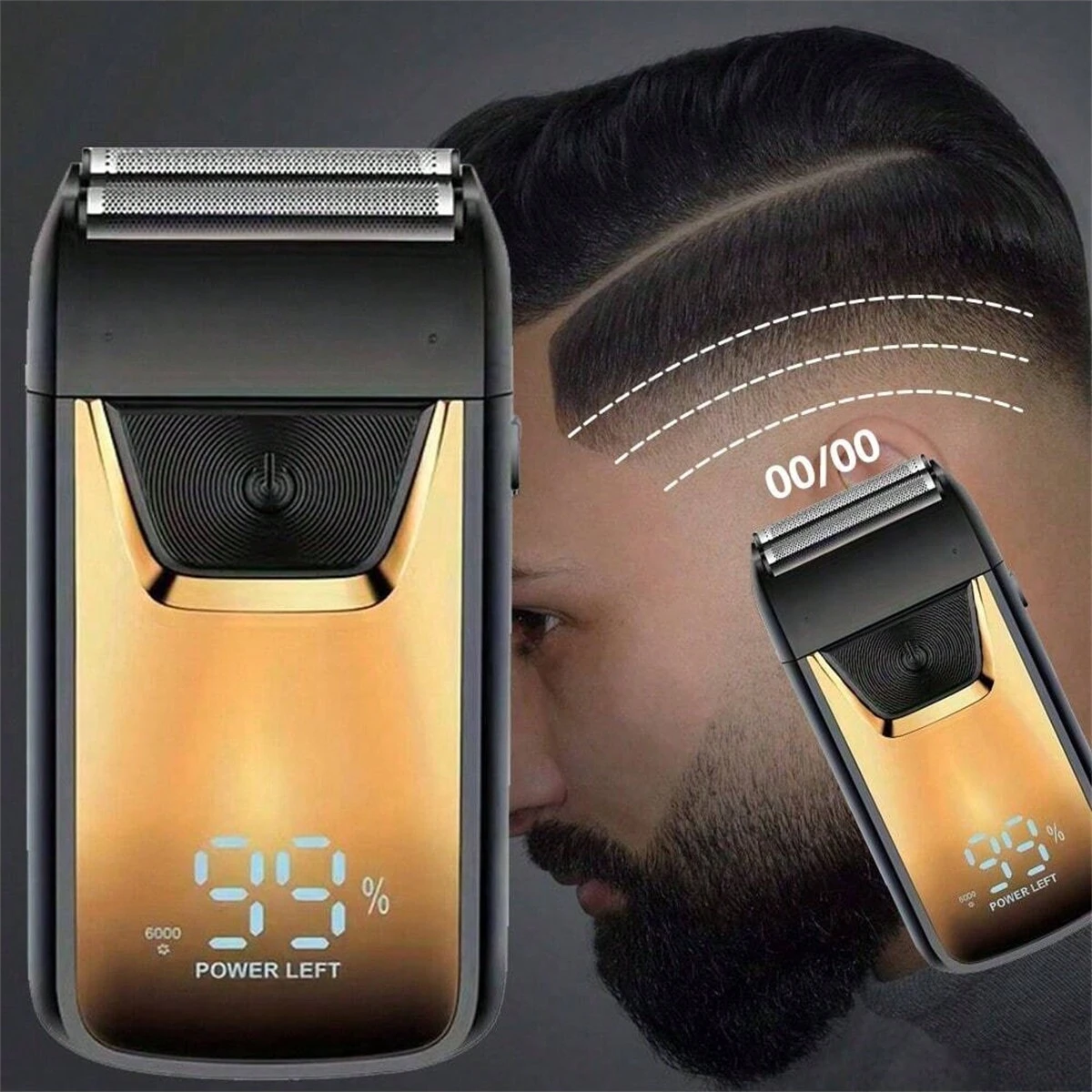 Hair Shaver Double Blades Shaver Electric Shaver Razor For Men Close Bald Head Barber Shaver Trimmer Rechargeable Shaver/Shaper