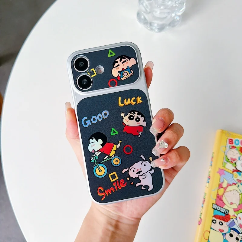 

luxury camera Cute Crayon Shin-chan Nohara Shiro cartoon shockproof Phone Case For iPhone 14 15 16 17 Pro Max Plus Cover﻿﻿﻿﻿﻿﻿﻿﻿