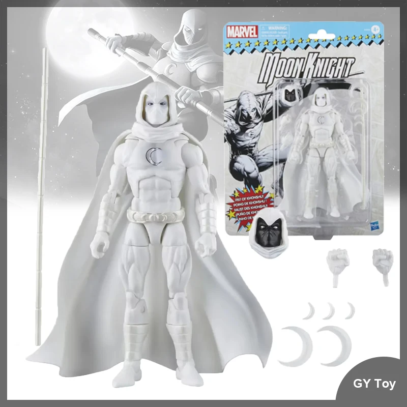 

In Stock Original Marvel Legends Moon Knight Target Exclusive Retro Series 6-inch Action Figure Movable Figurine Model Toy Gift